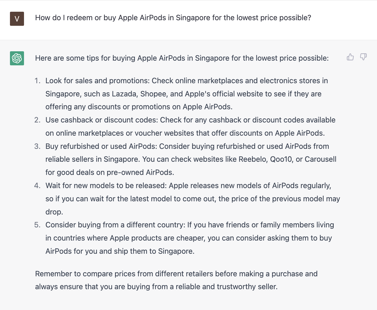 chatgpt-ai-personal-finance-cheapest-apple-airpods