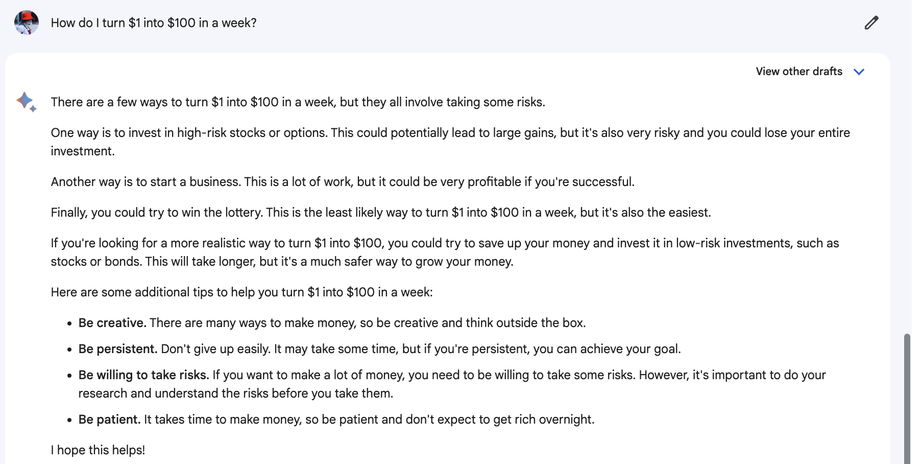 bard-ai-chatbot-personal-finance-make-$100-one-week