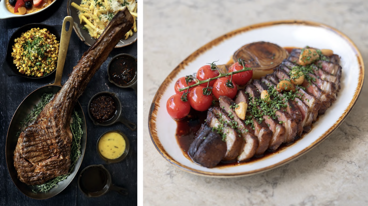 Bedrock Tomahawk Celebratory Set and 61-day Dry-aged Wagyu Striploin