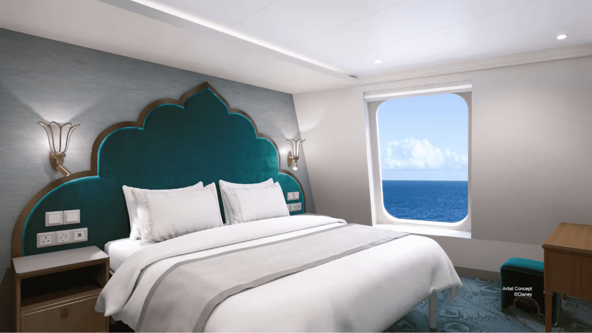 Bedroom in Disney Cruise Ship
