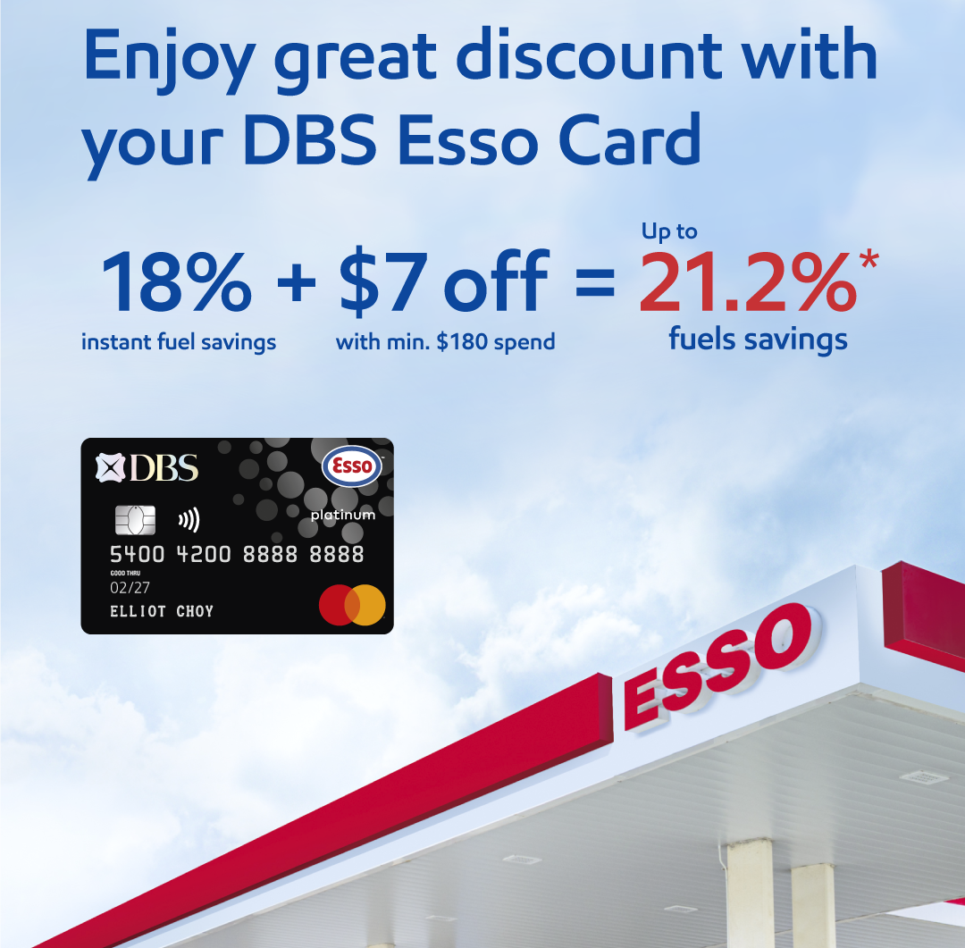 DBS Esso Card - Up to 21.2% Fuel Savings, Smiles Points & More