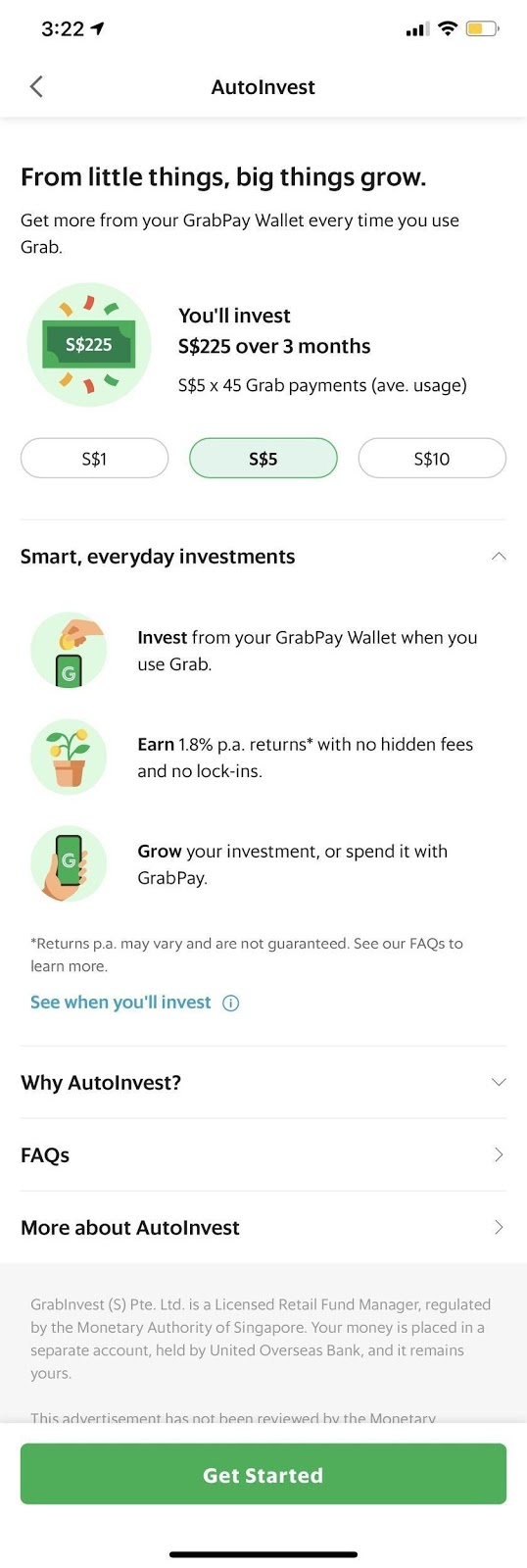 Grab Singapore investing AutoInvest by GrabInvest