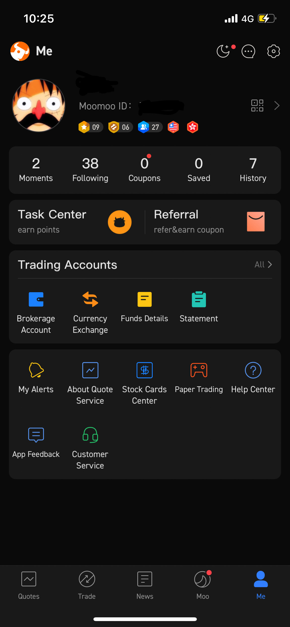 futu moomoo stock trading app - trading options