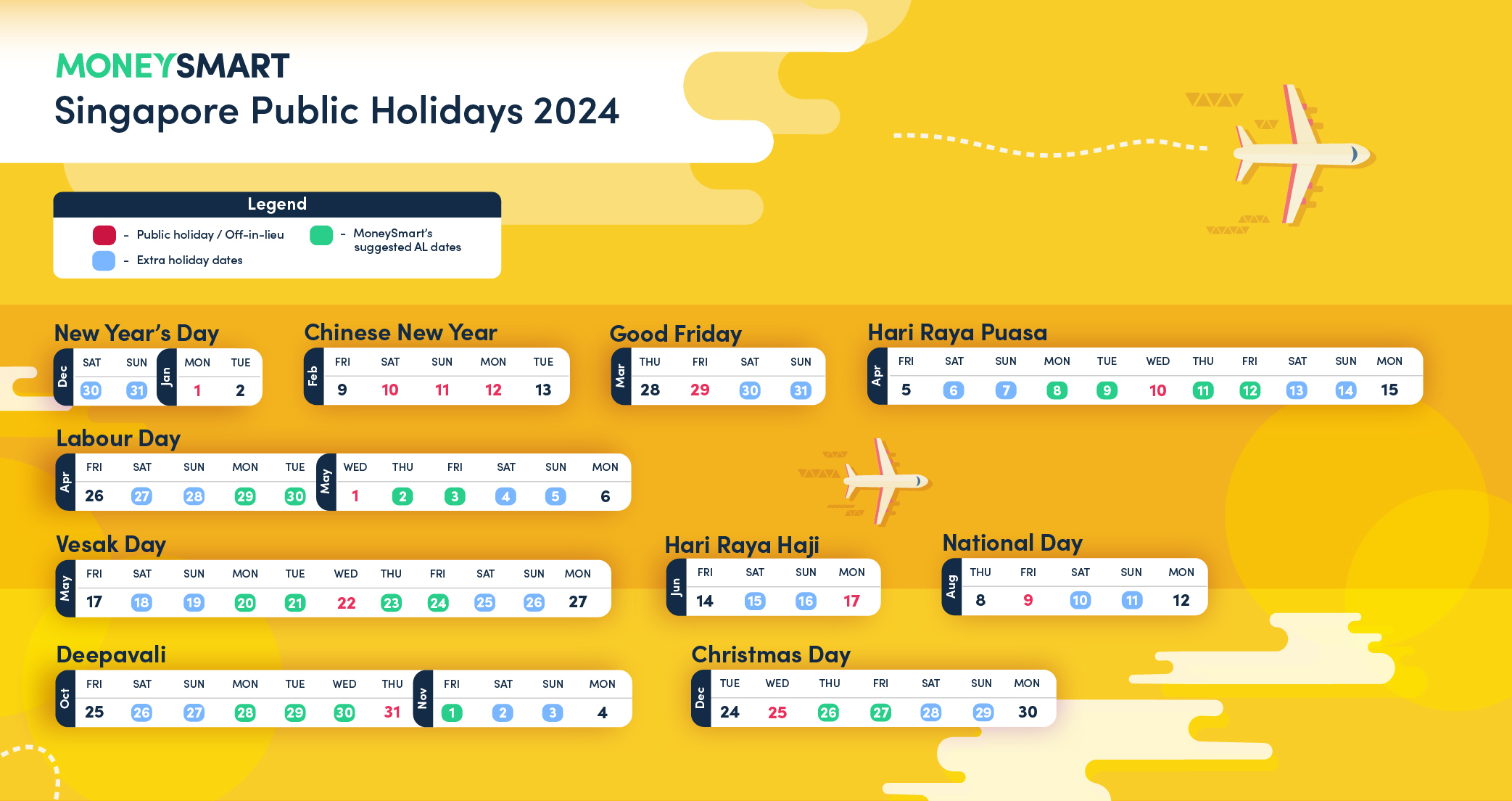 Public Holidays in Singapore 2024: How to Get 56 Days of Holiday Using 18 Days of Annual Leave