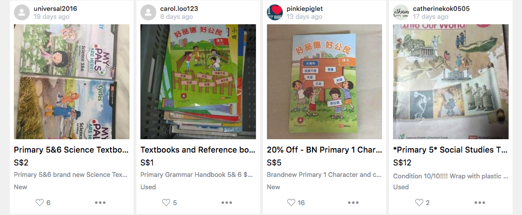 carousell primary school textbooks
