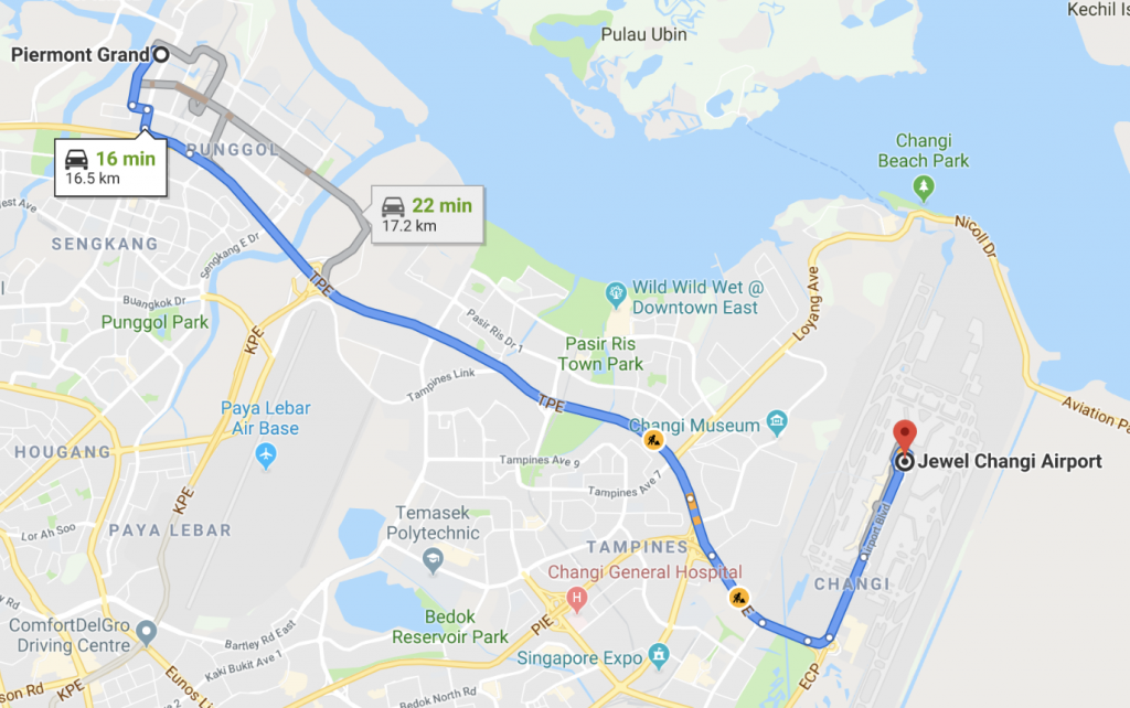 sumang walk ec to changi airport map