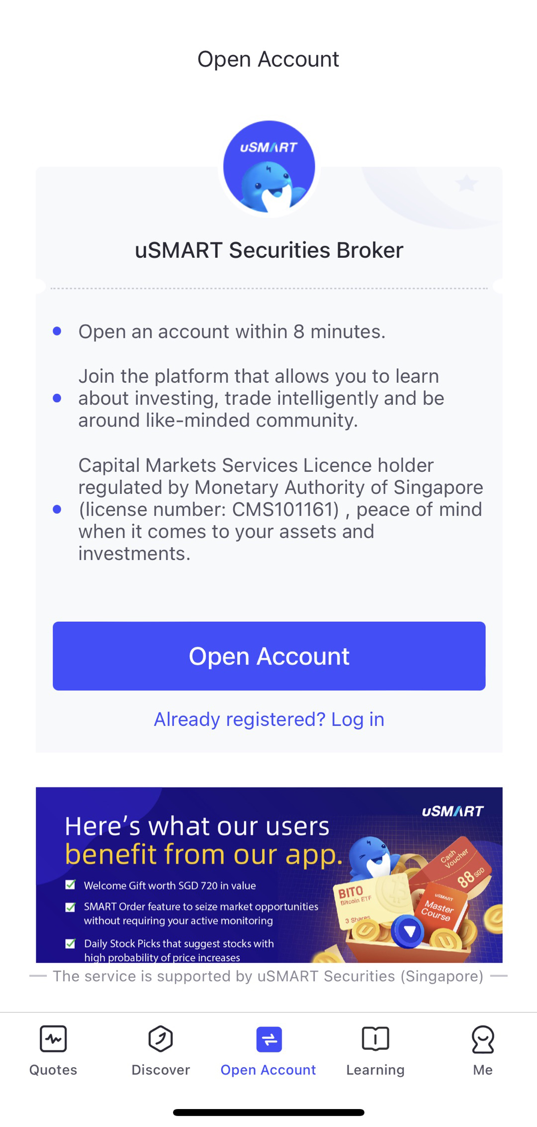 uSMART Singapore - online broker education
