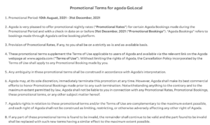 Agoda 2022 promotions and promo codes terms and conditions