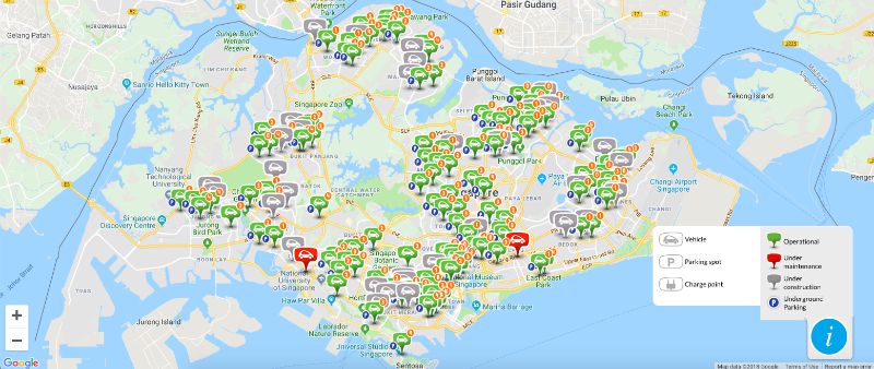bluesg car locations