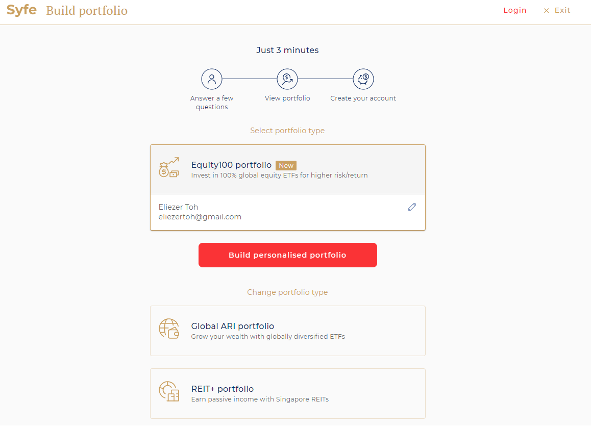 How do I get started with Syfe’s Equity100 portfolio?