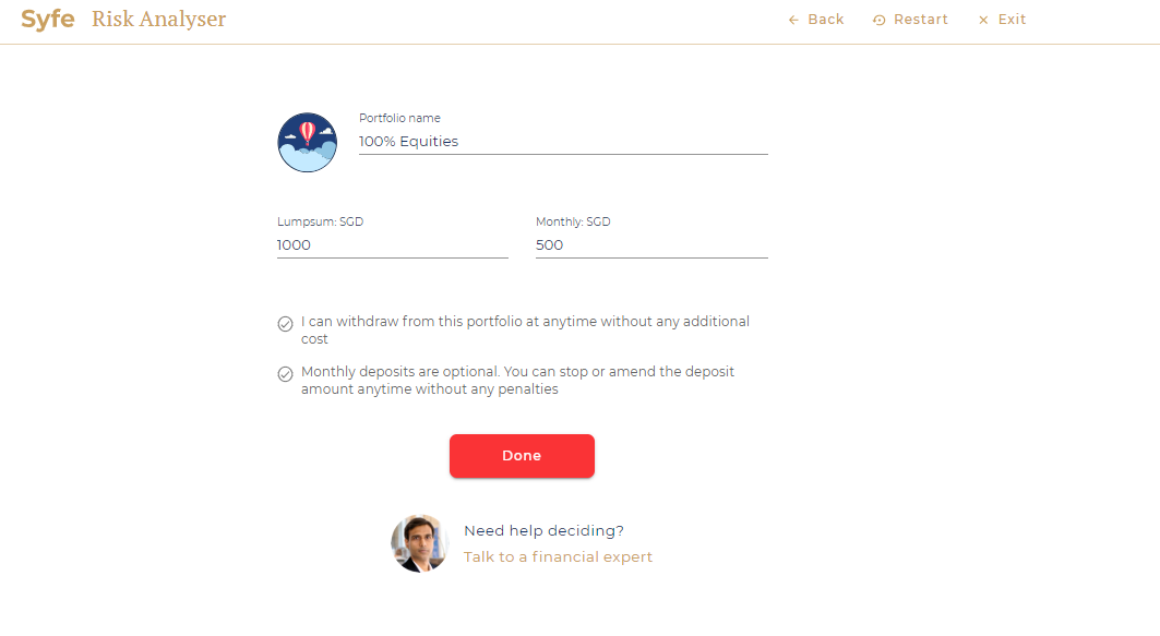 How do I get started with Syfe’s Equity100 portfolio?