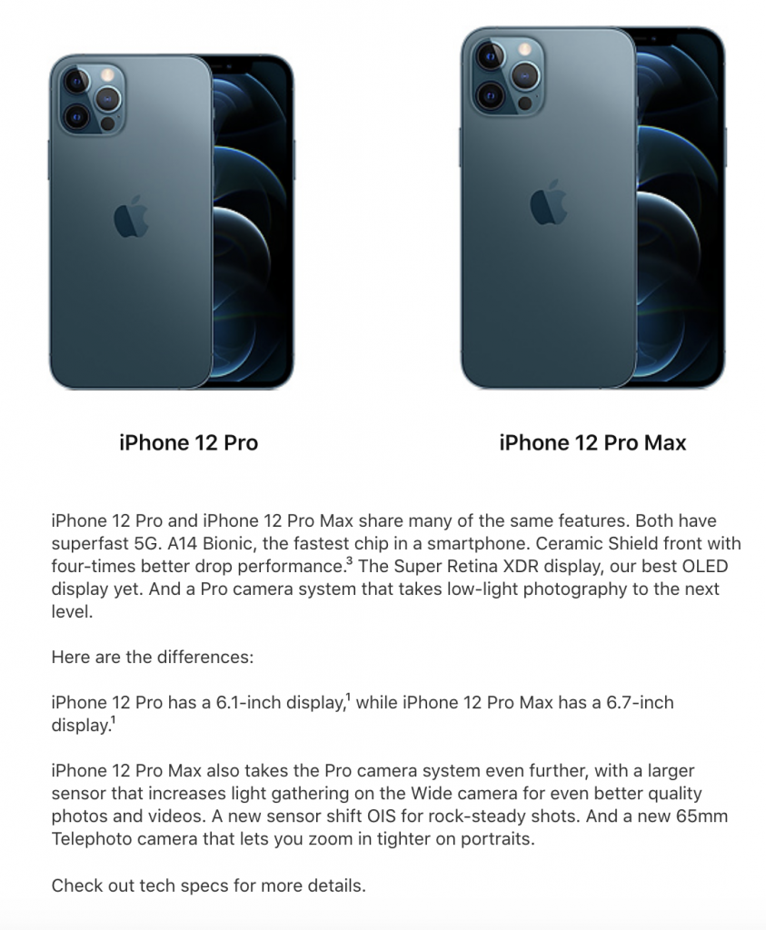 iPhone 12 Pro vs iPhone 12 Pro Max
