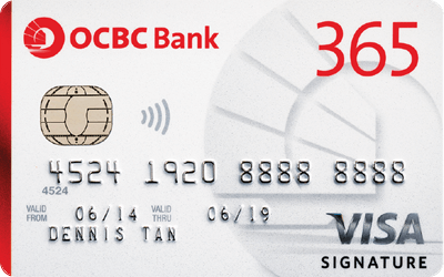 ocbc 365 credit card weekend dining