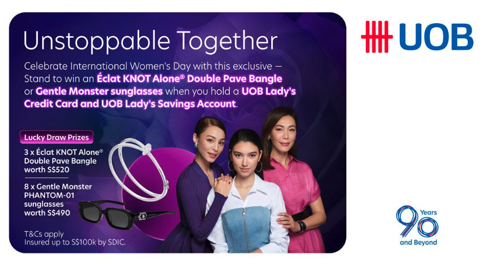 uob ladys card and savings account promotion